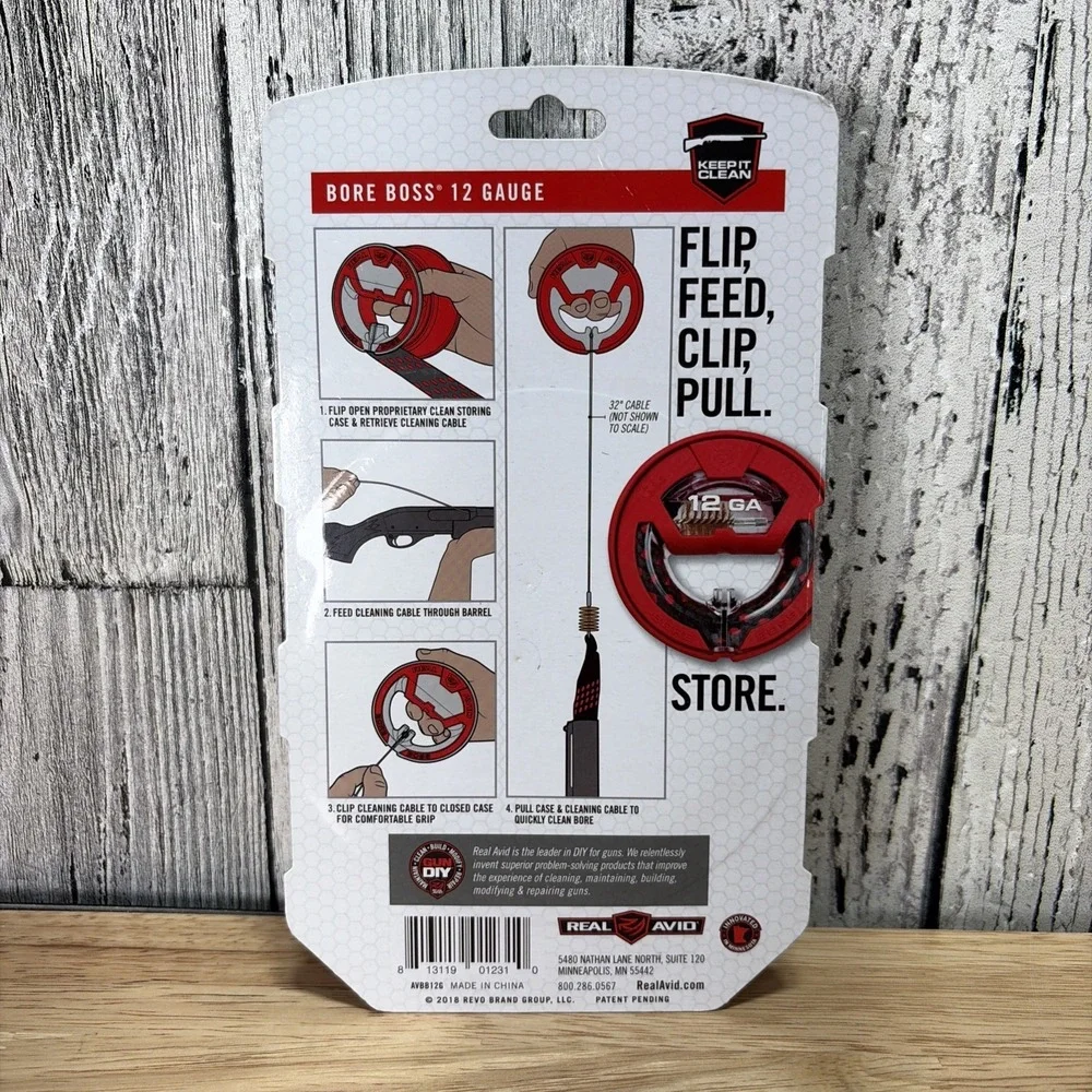 Real Avid Bore Boss 12ga Gun Cleaning Kit